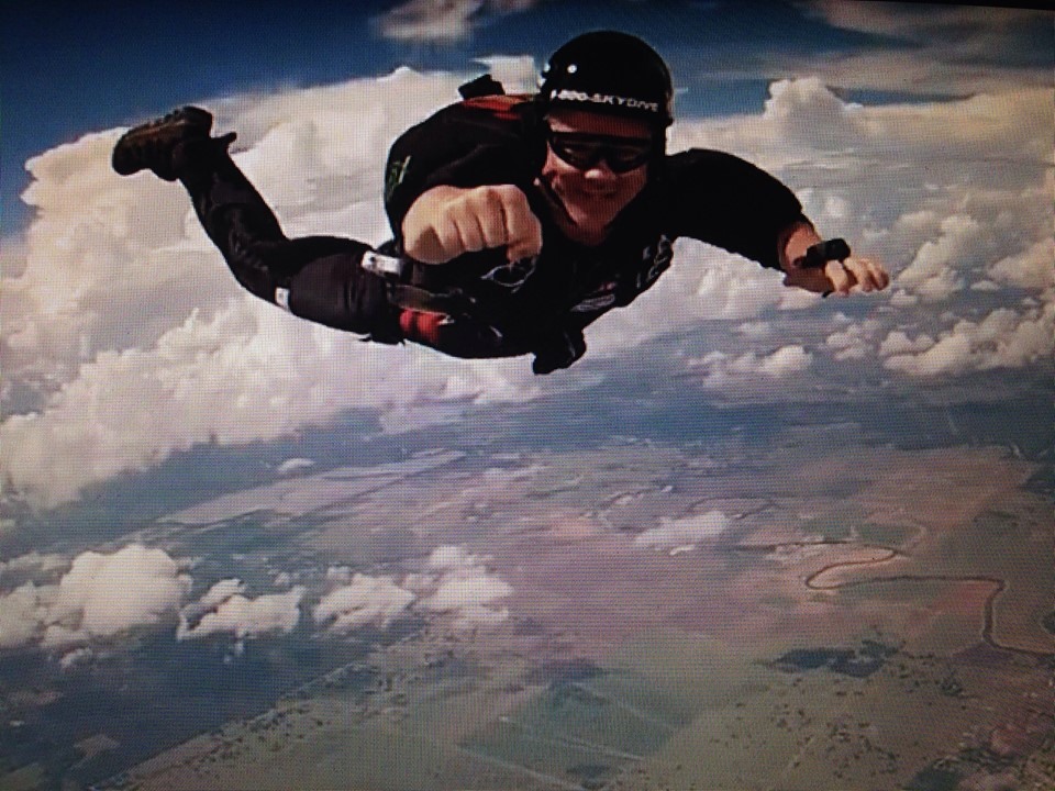 Chad Barrett skydiving