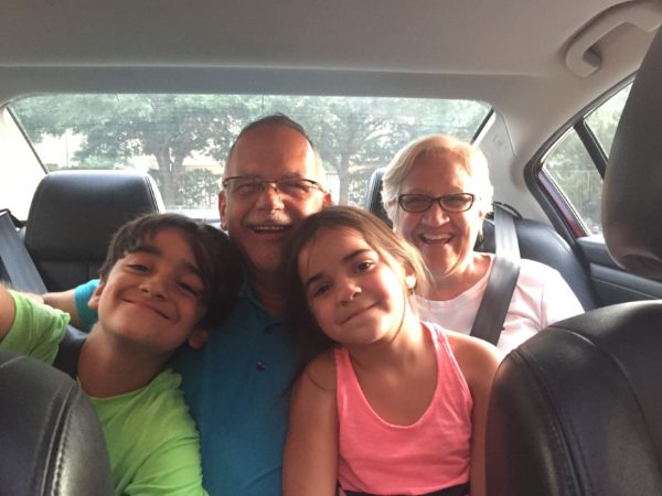 My in-laws (aka the abuelos) with the grandkids!