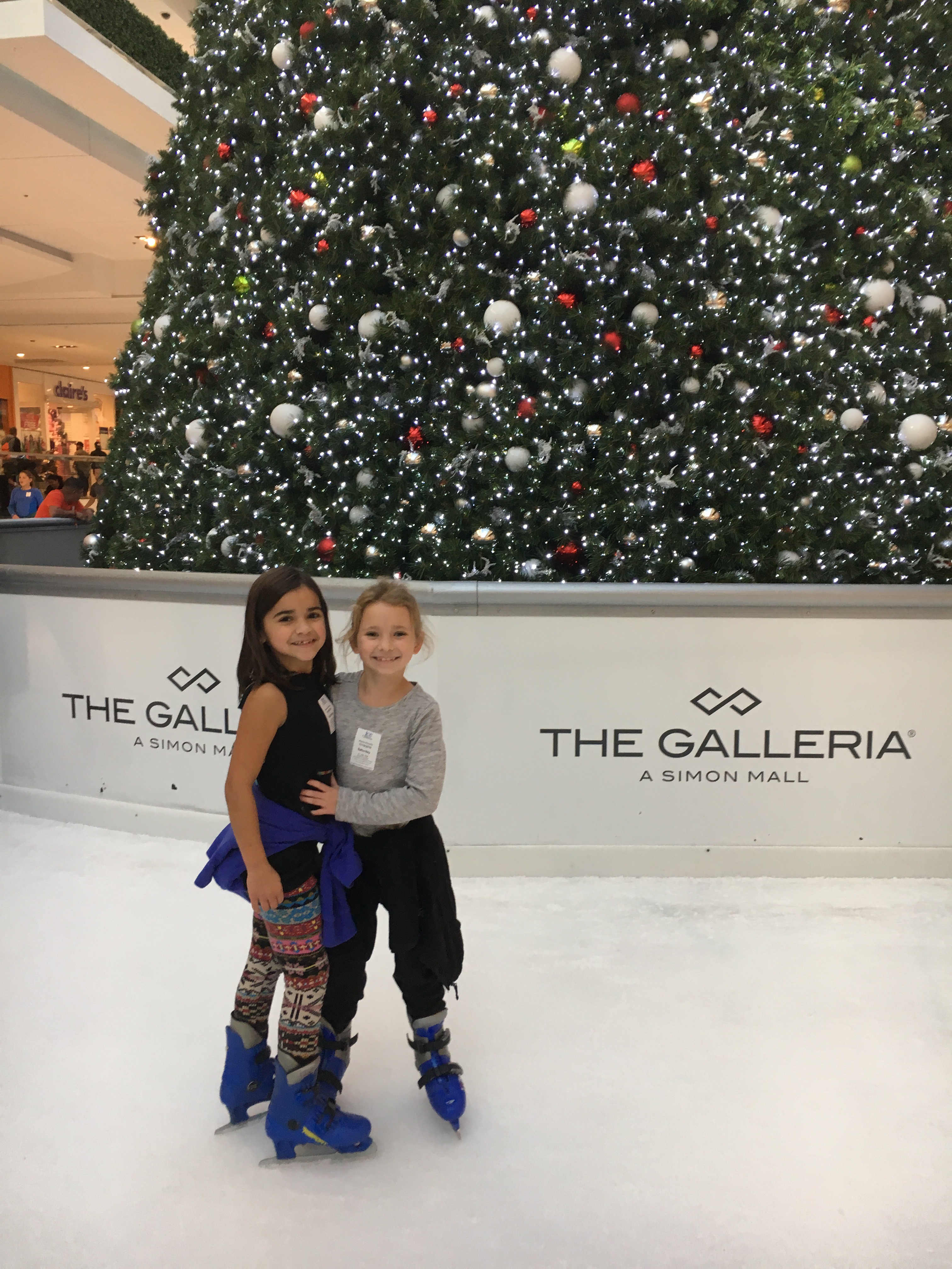 Ice skating at the Galleria Mall!