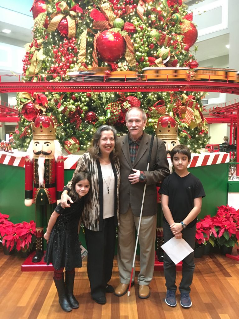 Grandparents with the grandkids Christmas in Houston