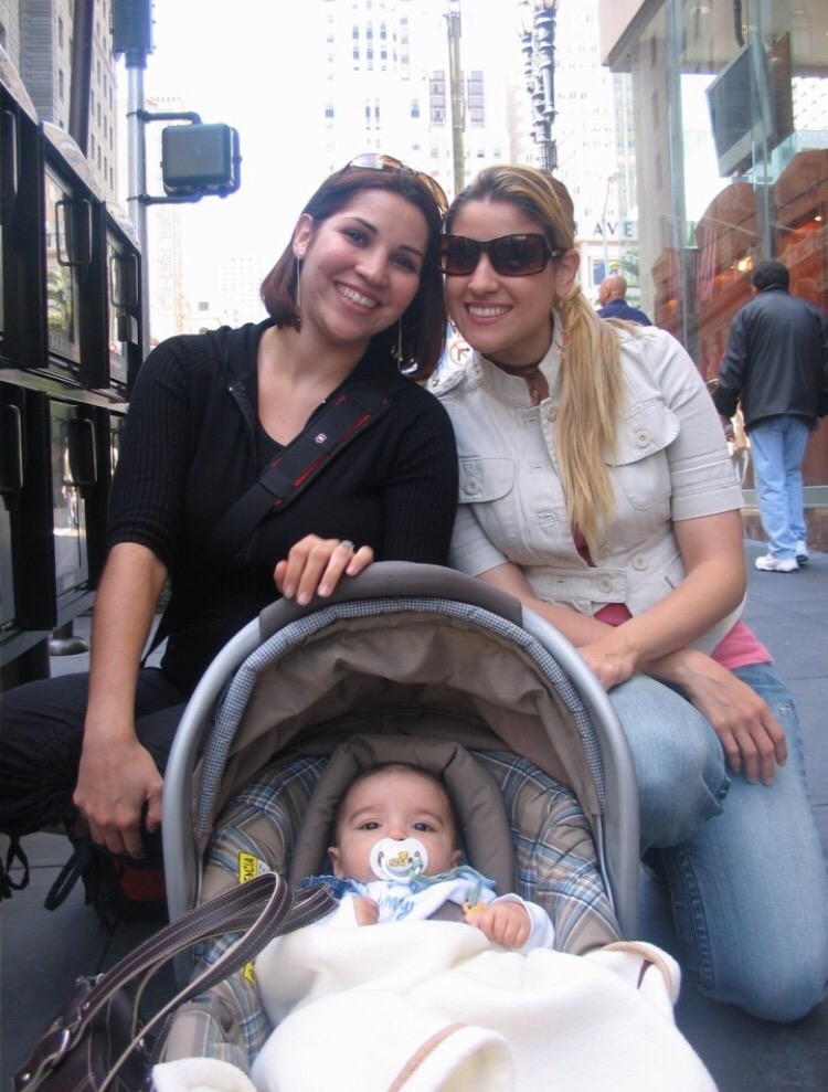 Mommy and Aunt Titi Milli with Baby Chris in San Francisco!
