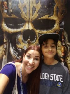 My son and I at the Houston Screening of the new Disney Pirates of the Caribbean Dead Men Tell No Tales movie!