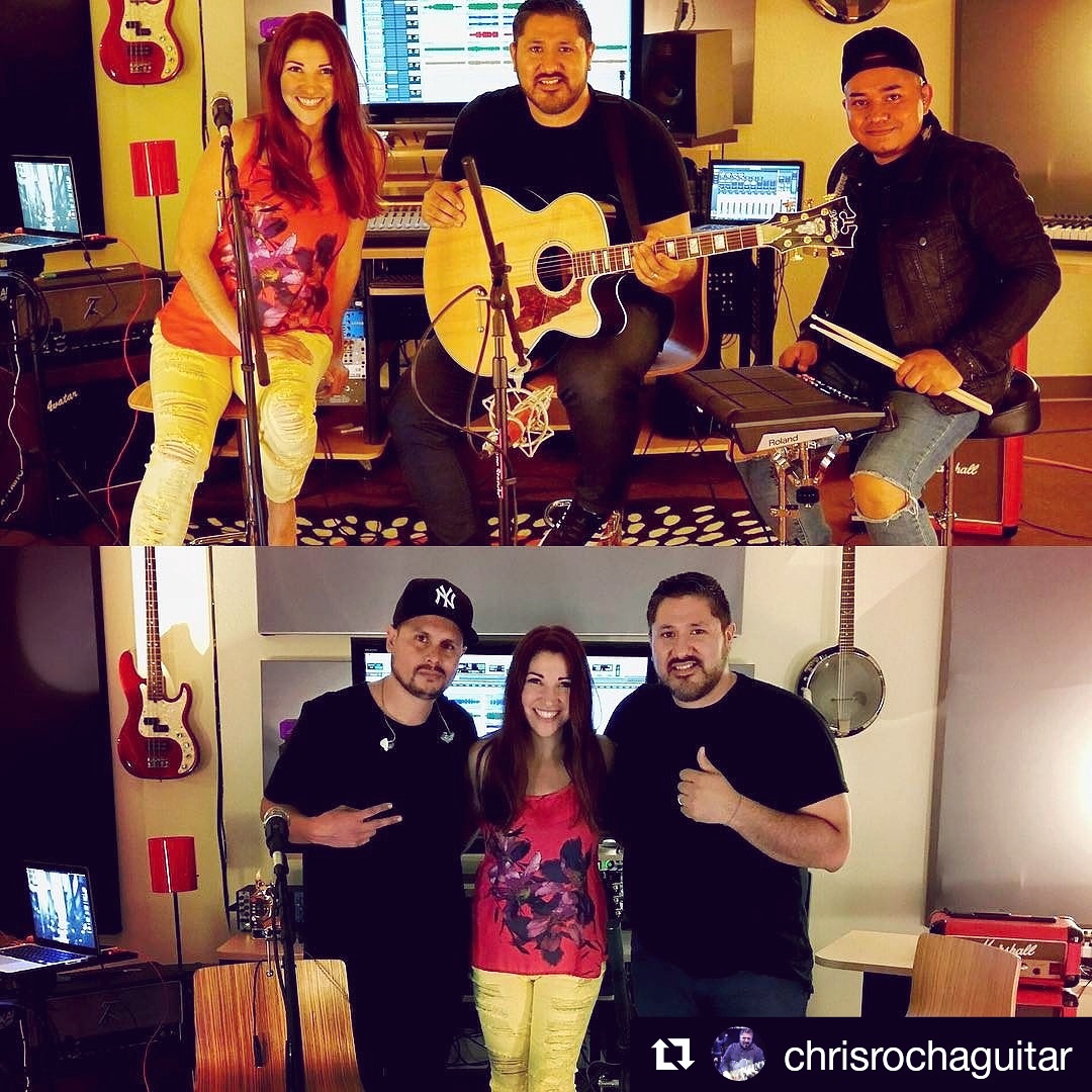 Dream come true! Recording with Chris Rocha, Chris and Moises for a special project that's coming soon!