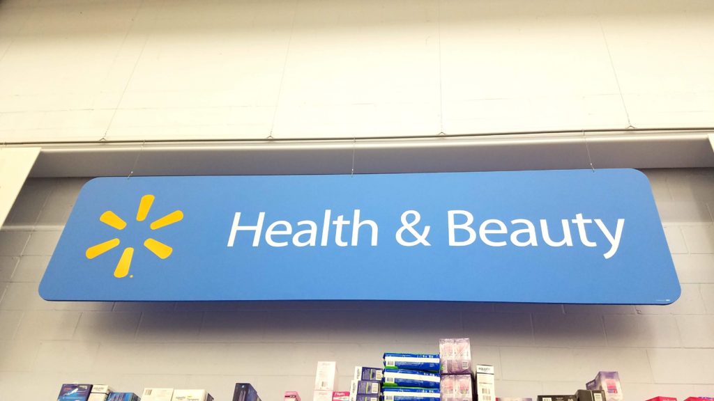 TENA Health and Beauty Aisle at Walmart