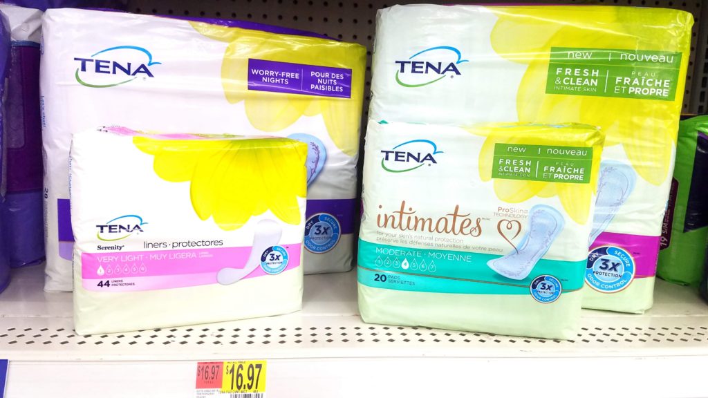 TENA on display at Walmart