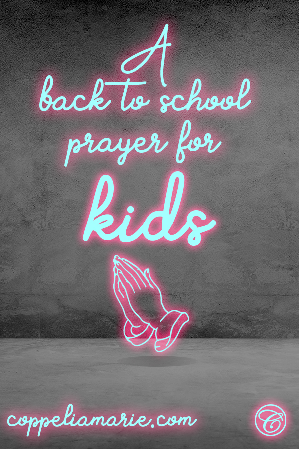 Back to school prayer for kids