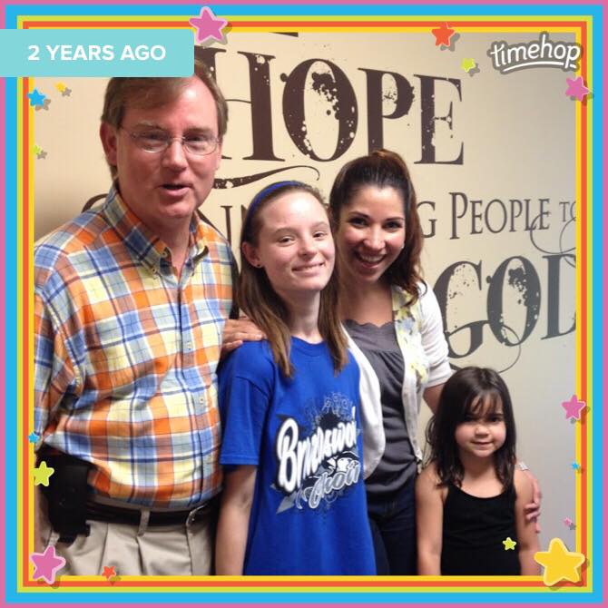 Coppelia with her youth pastor Ron in Houston 2016