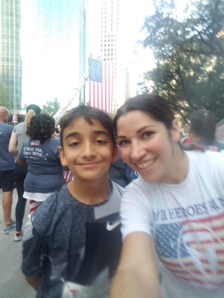 911 Heroes Run 5 2018 Coppelia and her son