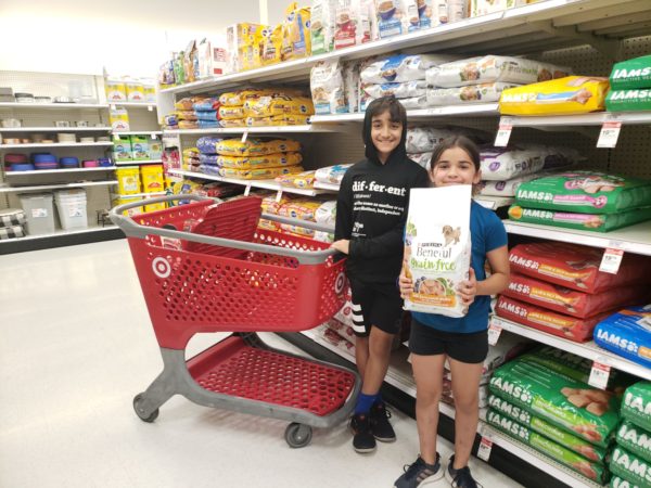 Purina Beneful aisle at Target with the kids