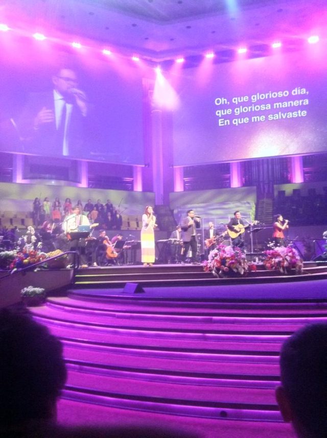 Easter at Second Baptist Church worshipping with my friends Eddie Martinez, Jaci Velasquez and Nic Gonzales 2014