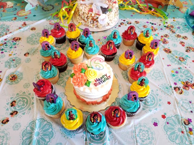 Disney's Elena of Avalor Birthday Party cupcakes