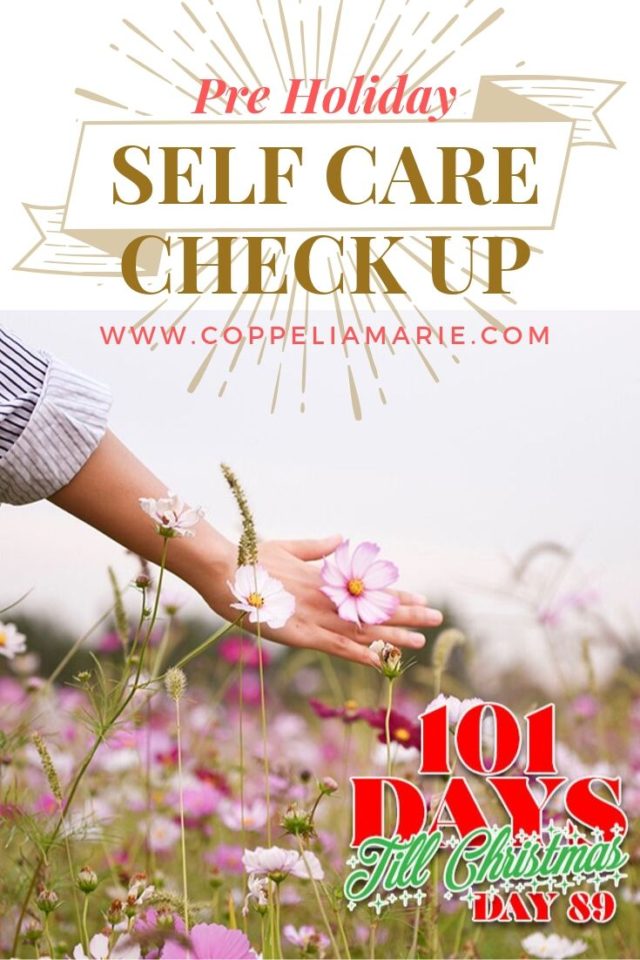 101 Days till Christmas Day 89 Pre Holiday Self Care Check Up pin