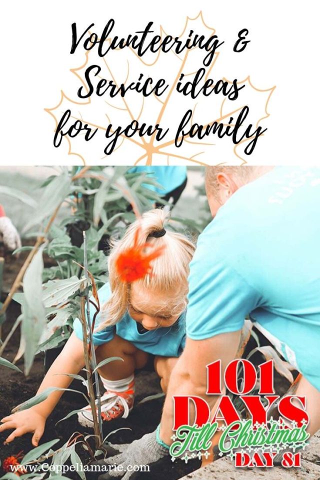 101 Days till Christmas Day 81 Volunteering & service ideas for your family pin