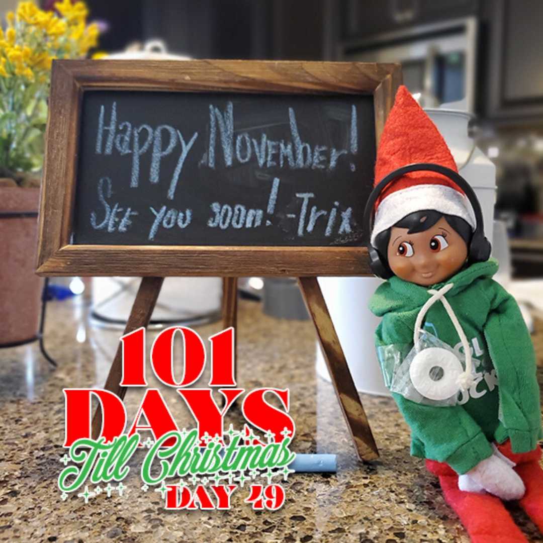 101 Days till Christmas Day 49 Elf on the Shelf