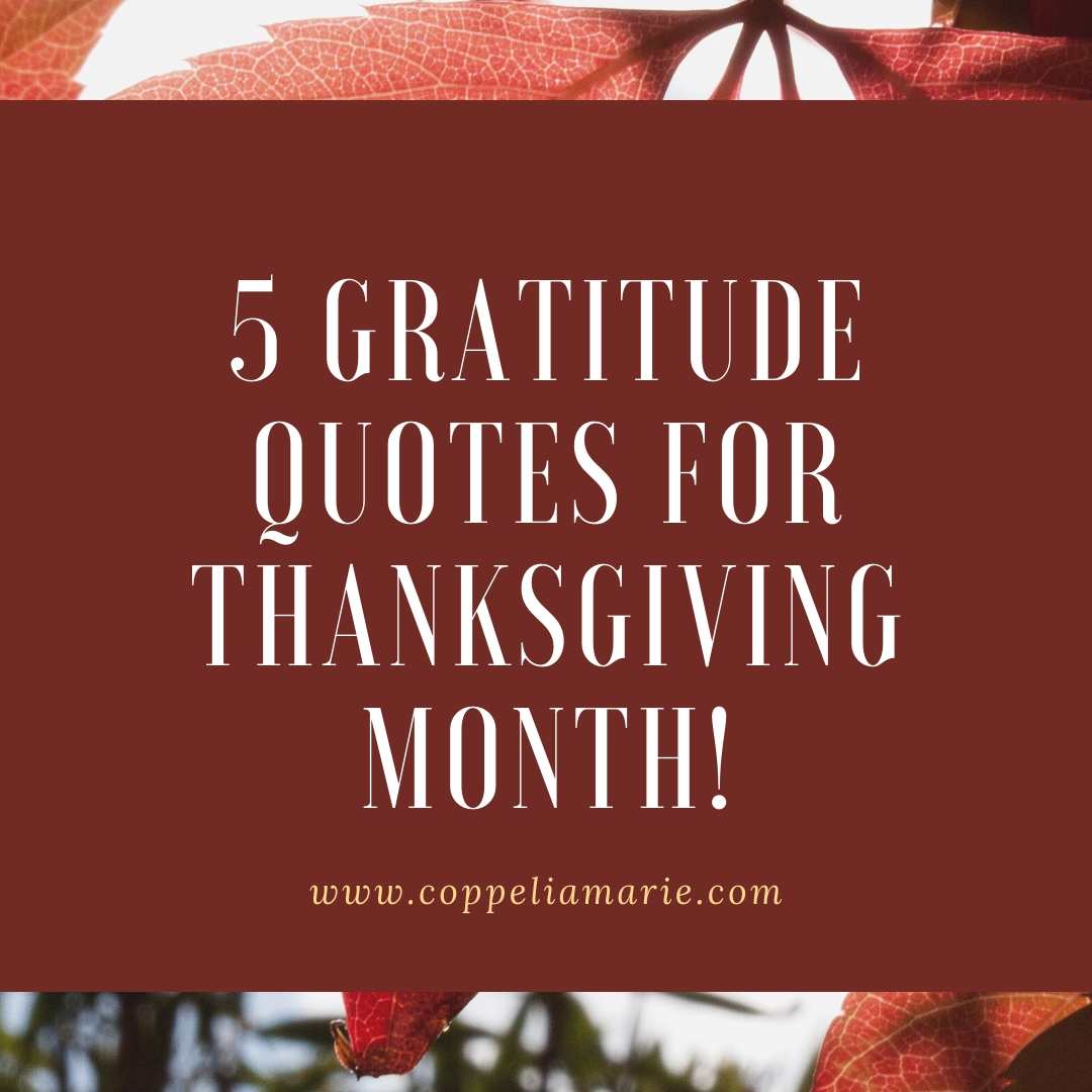 5 Gratitude Quotes for Thanksgiving Month!